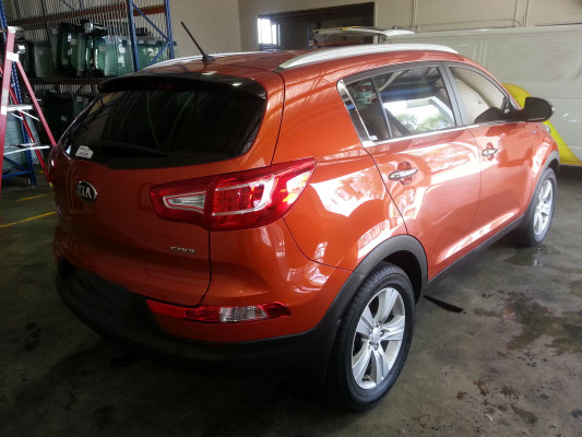 rear view Kia Sportage SUV with car windows tinted near Logan Brisbane Australia